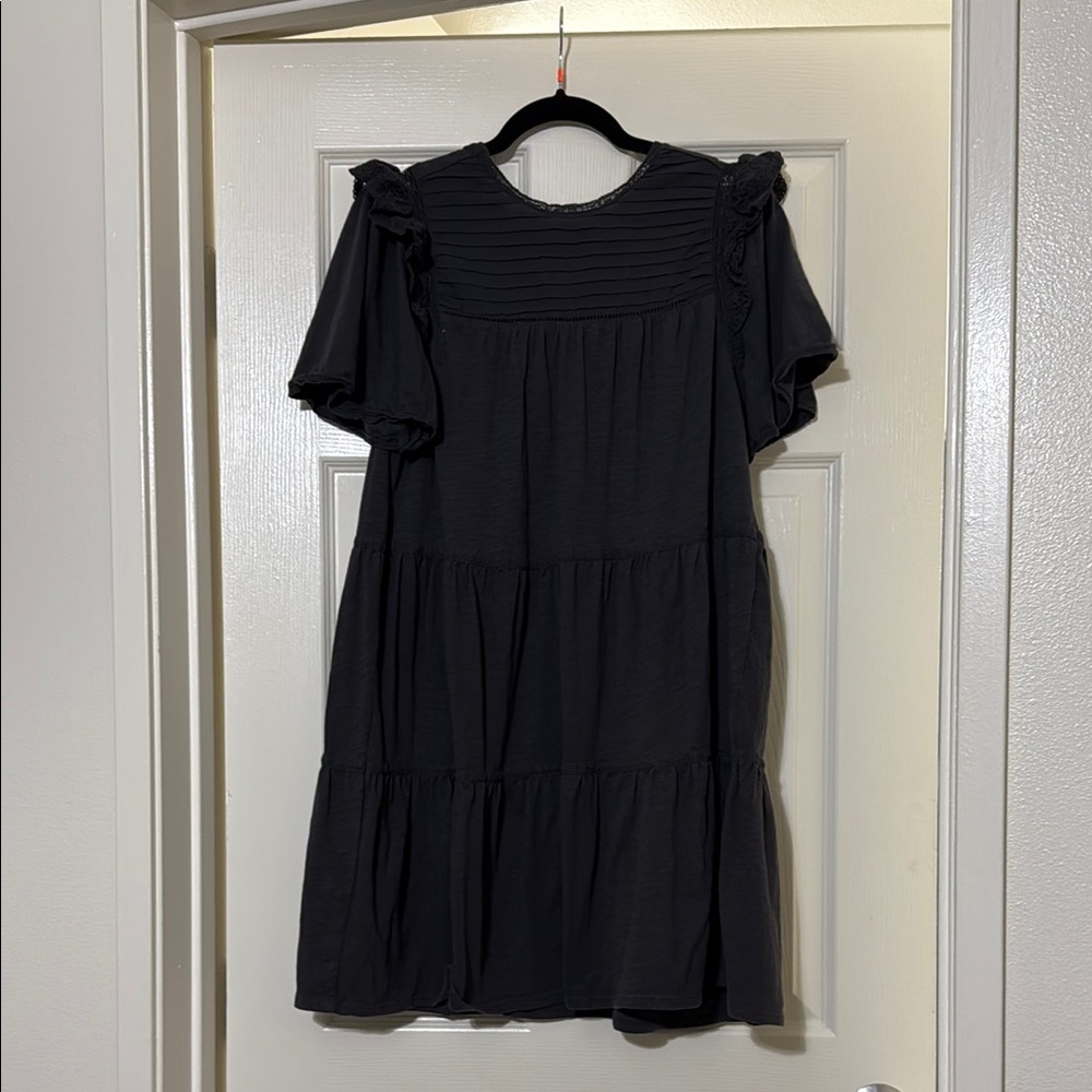 Matilda Jane good hart Chic Black Ruffled Dress